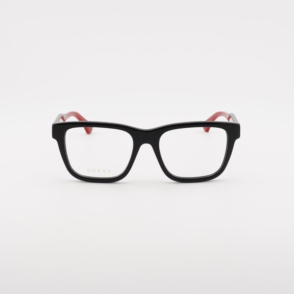 Gucci GG1870O 005 Eyeglasses Black/Red 56mm Square Frame - Picture 3 of 9